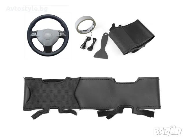 Кожен калъф за волан шиещ, Opel Zafira, Astra H, Corsa, снимка 1