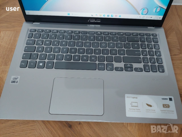 15.6" лаптоп като нов Asus Vivobook F515J Core i3-1005G1 8GB RAM 512GB SSD, снимка 2 - Лаптопи за работа - 53130560