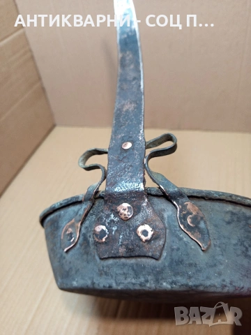 Соц Стар Ръчно Кован Меден Тиган. НОМЕР 716., снимка 5 - Антикварни и старинни предмети - 53513738