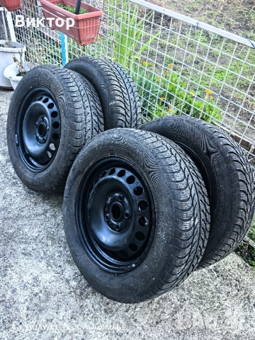 4 зимни гуми с джанти 15, снимка 3 - Гуми и джанти - 52261142