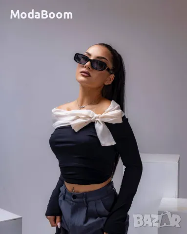 Стилна дамска блуза , снимка 3 - Блузи с дълъг ръкав и пуловери - 47543897