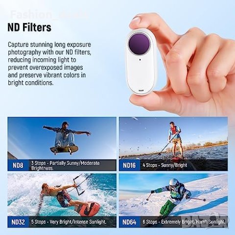 Нови 6 броя Поляризиращи филтри за екшън камера Insta360 GO 2 GO 3, снимка 6 - Чанти, стативи, аксесоари - 41959318