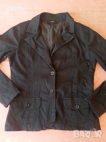 Дамско черно сако , снимка 3 - Сака - 48253677