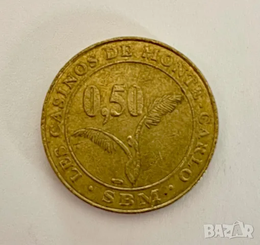 Монета - 50 centimes - Casino de Monte-Carlo