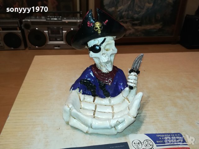 Декоративен пепелник във формата на скелет пират 1308231050, снимка 11 - Колекции - 41840558