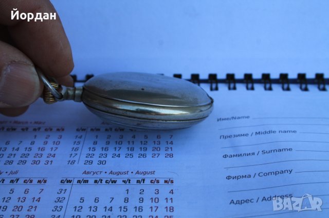  Джобен Швейцарски часовник ''Roskopf'' 53 мм, снимка 7 - Антикварни и старинни предмети - 40657754