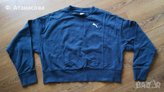 Къса спортна блуза Пума / Puma, размер М-L, оригинална, перфектна, снимка 2 - Блузи с дълъг ръкав и пуловери - 51877191