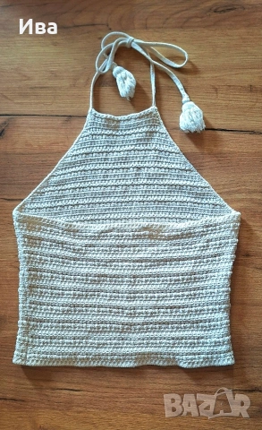 Дамски плетен топ Mango, снимка 4 - Потници - 53821476