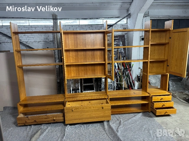 Холова секция от масивно дърво с гардероб, закачалка и деа шкафа за обувки , снимка 6 - Секции и витрини - 53470056