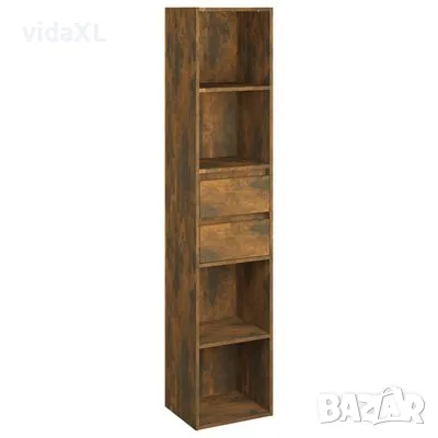 vidaXL Библиотека, опушен дъб, 36x30x171 см, инженерно дърво（SKU:815534）, снимка 2 - Други - 48154680