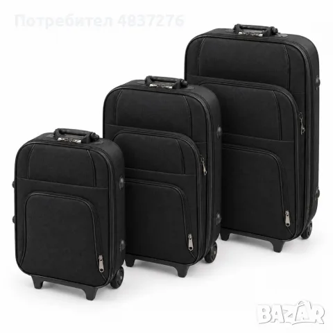Комплект от 3 пътнически куфари, снимка 5 - Куфари - 56083824