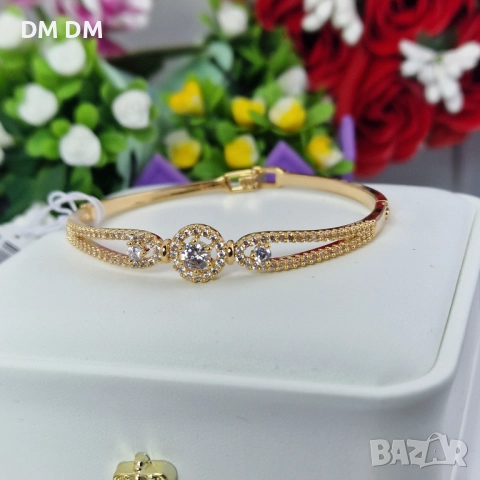 Дамска гривна „Класически блясък“ с 18k златно покритие 💛