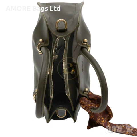 Класическа дамска чанта AMORE Francesca - Green, снимка 4 - Чанти - 53584712