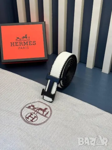 колани от естествена кожа в кутия hermes 3см, снимка 3 - Колани - 50369621