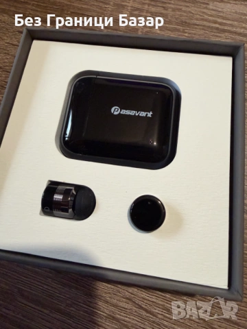 Нови Безжични Bluetooth слушалки Pasavant с кутия за зареждане – Black, Bluetooth 5.0, 10 м обхват, снимка 3 - Bluetooth слушалки - 53468763