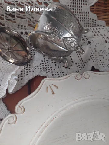 Чайник, захарничка и латиера , снимка 6 - Аксесоари за кухня - 48713880