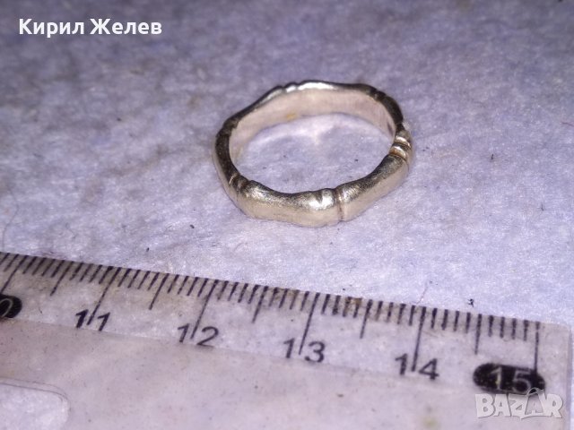 ПРЕКРАСЕН Стар АРТ ДЕКО АНЖЛИЙСКИ СРЕБЪРЕН ПРЪСТЕН СРЕБРО 925 РЪЧНА ХУДОЖЕСТВЕНА ИЗРАБОТКА 38483, снимка 8 - Пръстени - 41455205