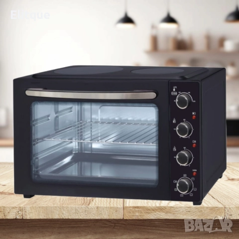 Готварска печка Voltz с 2 котлона с инфрачервен нагреватели 1000W и 1500W, 45л., снимка 3 - Друга електроника - 52889180