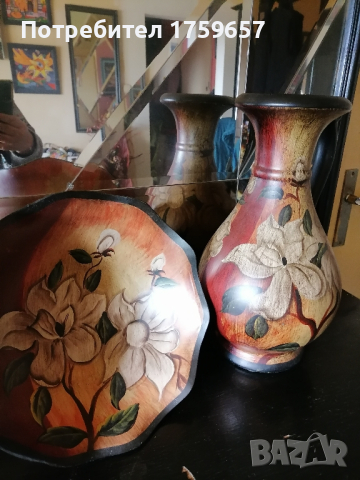 Комплект ваза и Фруктиера , снимка 10 - Вази - 44933613