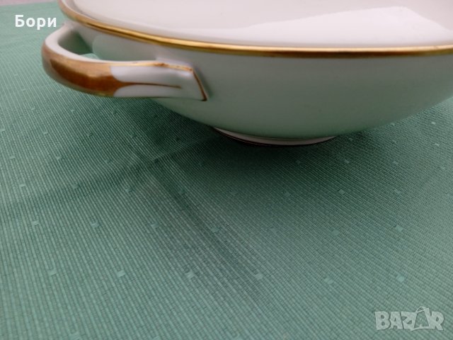 Баварски порцелан купа с капак, снимка 3 - Чинии - 35859879