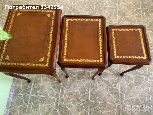 МАСА МАСИЧКА МАСИЧКИ ТИП ЗИГОН В СТИЛ ЧИПЪНДЕЙЛ-3 БР., снимка 2 - Антикварни и старинни предмети - 50847017