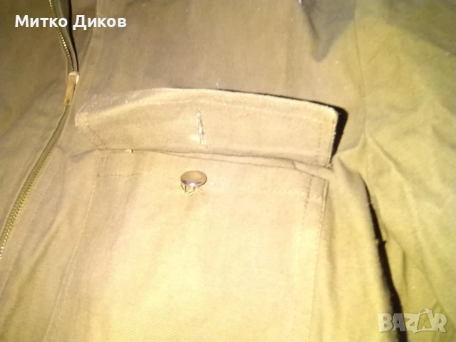 Анорак бризентов от соца Младост Годеч нов с качулка цял цип 3 джоба размер М, снимка 5 - Екипировка - 51080572
