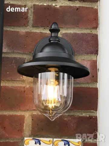 Външна стенна лампа EBION Coach Lantern, традиционна винтидж ретро, (крушка не е включена), снимка 7 - Външни лампи - 50190531