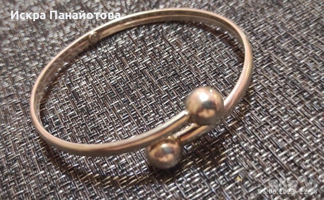 Продавам дамска сребърна регулируема гривна, проба 925, 8 гр., снимка 5 - Гривни - 41814166