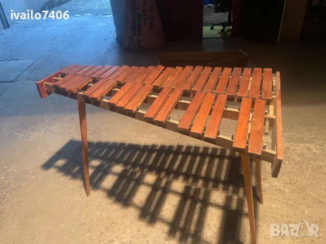 Ксилофон с дървена кутия за пренос, снимка 1