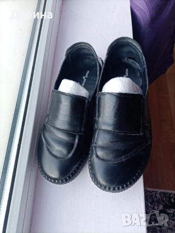 Черни дамски обувки от естествена кожа , снимка 3 - Дамски ежедневни обувки - 52826523