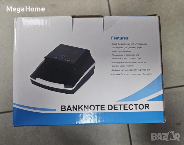 Автоматичен детектор за банкноти AL-136T, V / MG / IR проверка, Вградена акумулаторна батерия, снимка 8 - Друго търговско оборудване - 53092496