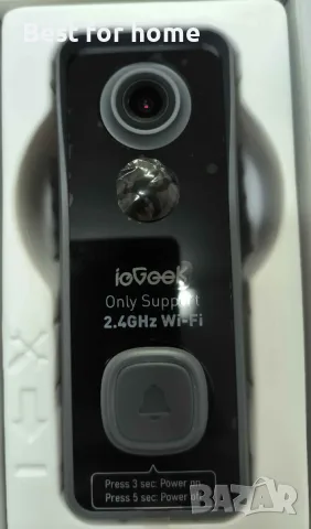 Безжичен видеозвънец ieGeek – без абонамент, 2K HD резолюция и ултраширок ъгъл на видимост