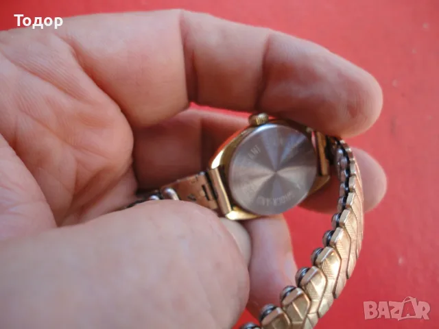 Дамски позлатен часовник Junghans 17 Jewels Germany, снимка 4 - Дамски - 56205021