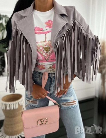 къси велурени якета , снимка 3 - Якета - 51464142