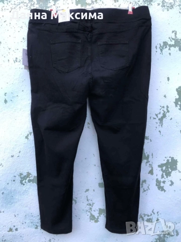 ГИГАНТ черен еластичен панталон с ластична талия 💥, снимка 2 - Панталони - 52656286