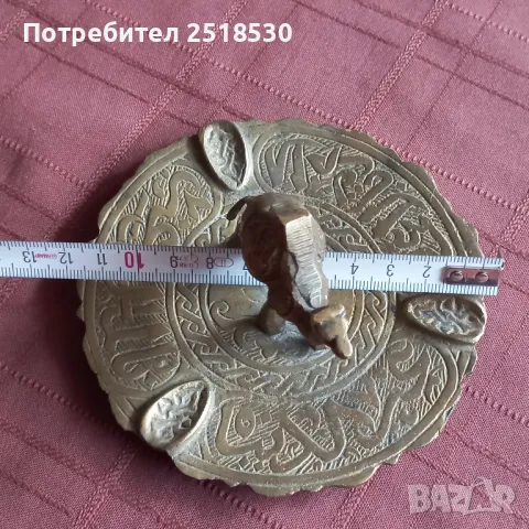 Бронзов пепелник с камила, снимка 4 - Антикварни и старинни предмети - 49257293