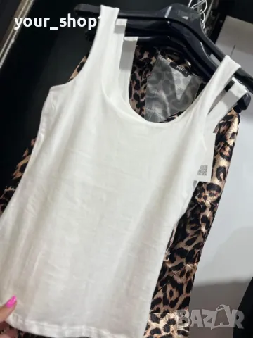 Памучен бял потник по модел на Zara , снимка 1