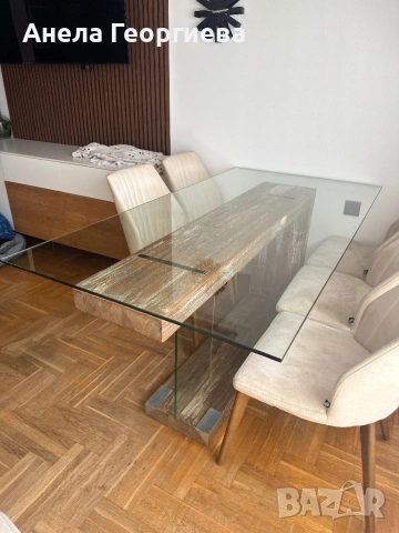 Дизайнерска трапезарна маса, снимка 3 - Маси - 53484229