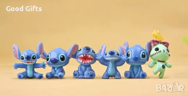 Голям Комплект Фигурки Лило и Стич, 12 броя Фигурки Stitch за торта, снимка 2 - Фигурки - 48978228