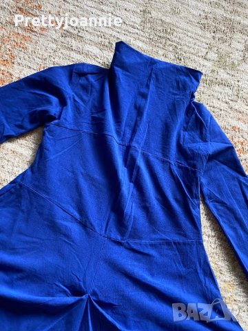 Синя рокля с размер, снимка 3 - Рокли - 39872397