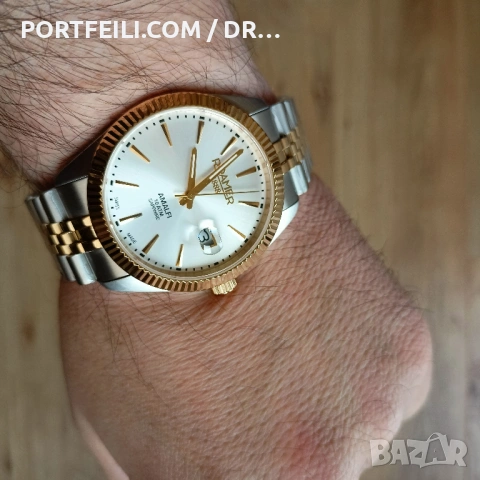 Швейцарски часовник Roamer, сапфир, 100м, гарант. произход, гаранция, снимка 6 - Мъжки - 53607705