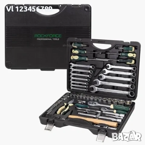 Комплект гедоре 1/2″& 1/4″, 110 части ROCKFORCE, снимка 2 - Гедорета - 53836349