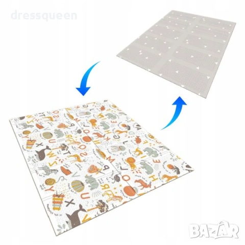 4854 Преносимо бебешко килимче за игра (160х180 см) – за дома, градината и пътуване, снимка 9 - Други - 53709622