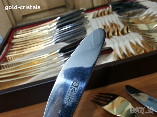  български прибори за хранене позлатени Петко Денев Перла , снимка 7 - Антикварни и старинни предмети - 35779263