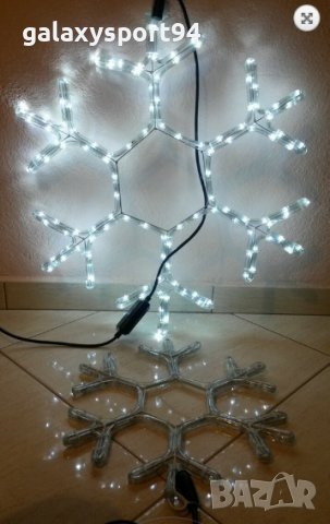   Снежинка Коледна Светеща в два цвята Бяла/ Топла/  LED за Външно, снимка 1 - Лед осветление - 38991271