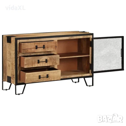 vidaXL Бюфет, 100x31x60 см, грубо мангово дърво масив, снимка 3 - Бюфети - 56146549