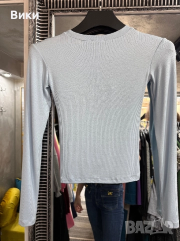 Блуза в светло синьо размер S, M u L, снимка 4 - Блузи с дълъг ръкав и пуловери - 52927285