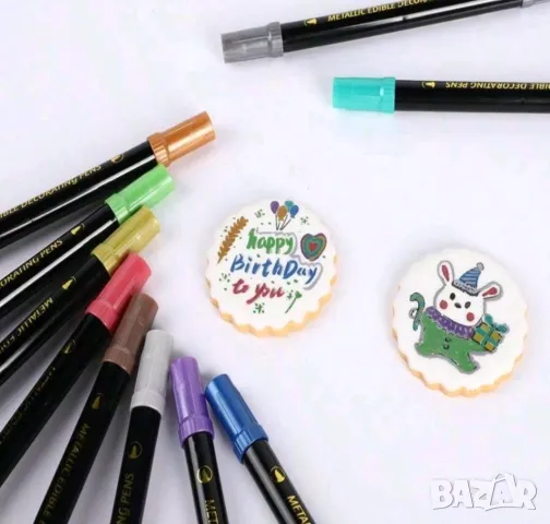 Dr Gusto Segno Маркер писалка Флумастер със сладкарска боя хранителен за надпис върху фондан украса, снимка 10 - Други - 37241633