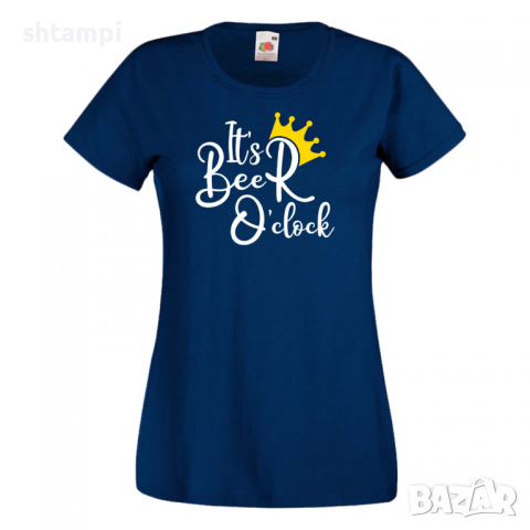 Дамска тениска It's Beer O'clock,Празник,Бира,Бирфест,Beerfest,Подарък,Изненада, снимка 10 - Тениски - 36374217