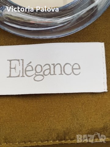 Красива копринена блуза ELÉGANCE цвят горчица, снимка 3 - Корсети, бюстиета, топове - 42012977